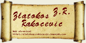 Zlatokos Rakočević vizit kartica